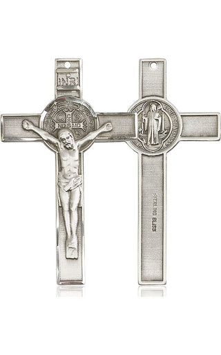 Pewter Saint Benedict Crucifix Medal