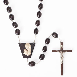 60-Inch Brown Wood Wall Rosary