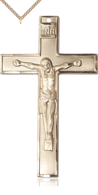 14kt Gold Filled Crucifix Medal Catholic Jewelry