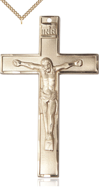 14kt Gold Filled Crucifix Medal Catholic Jewelry