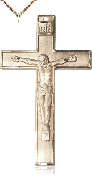 14kt Gold Crucifix Medal