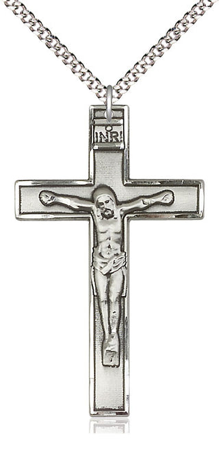 Pewter Crucifix Medal Catholic Jewelry
