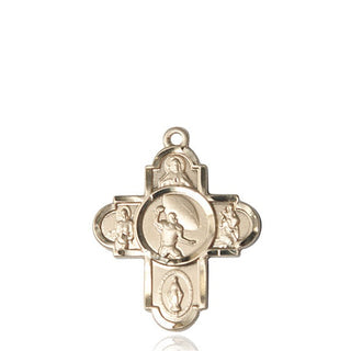 14kt Gold 5-Way Football Medal