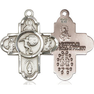 Pewter 5-Way Soccer Medal