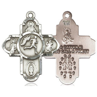 Pewter 5-Way Track&Field Medal