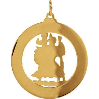 14K Yellow 29 mm St. Christopher Medal