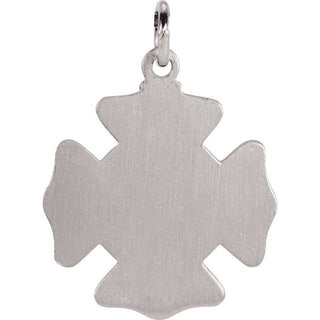 Sterling Silver 17 mm St. Florian Medal Pendant