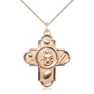 14kt Gold 5-Way St Sebastian Medal