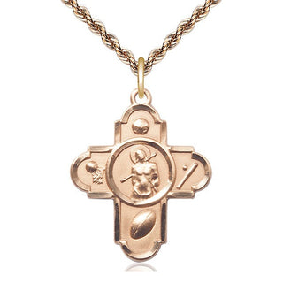 14kt Gold 5-Way St Sebastian Medal