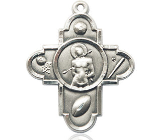 Sterling Silver 5-Way St Sebastian Medal