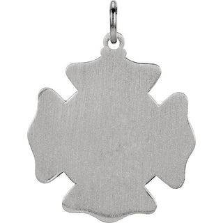 Sterling Silver 25 mm St. Florian Medal Pendant
