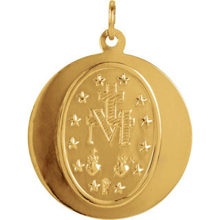 14K Yellow 22 mm Miraculous Medal