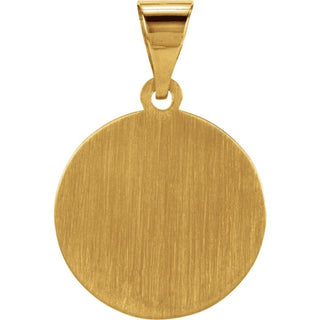 14K Yellow 15 mm Hollow Round St. Christopher Medal