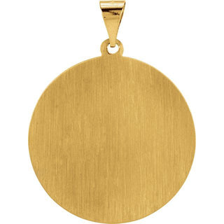14K Yellow 25 mm Hollow Round St. Christopher Medal