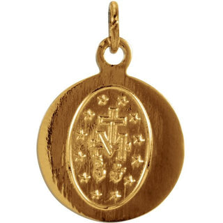 14K Yellow 12 mm Miraculous Medal