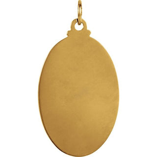 14K Yellow 25x18 mm Oval St. Christopher Medal