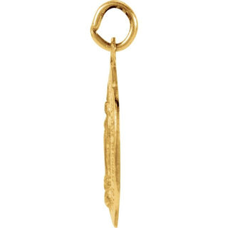 14K Yellow 13x8 mm Oval Miraculous Medal Pendant  