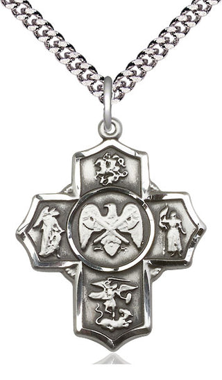 Pewter 5-Way National Guard Medal | Large | Engravable