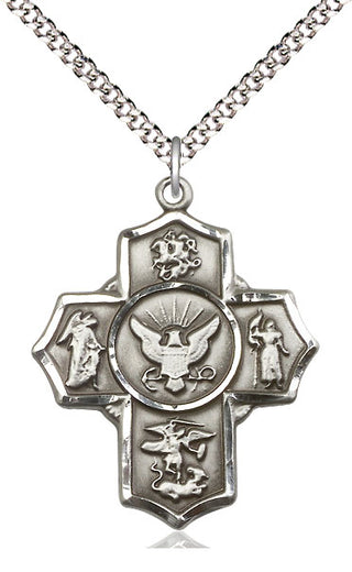 Pewter 5-Way Navy Medal | Large | Engravable