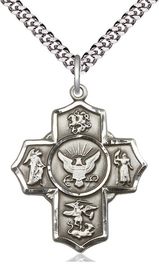 Pewter 5-Way Navy Medal | Large | Engravable