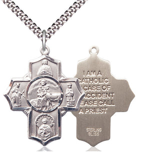 Sterling Silver 5-Way Special Needs Medal Catholic Jewelry