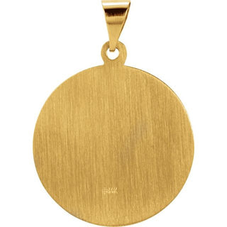 14K Yellow 22 mm Hollow Round St. Christopher Medal