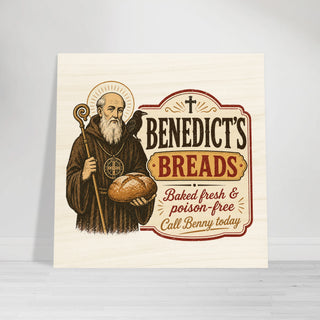 St. Benedict's Breads Humorous Wood Plaque - view 8