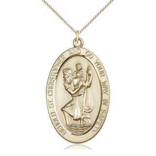 14kt Gold Saint Christopher Medal