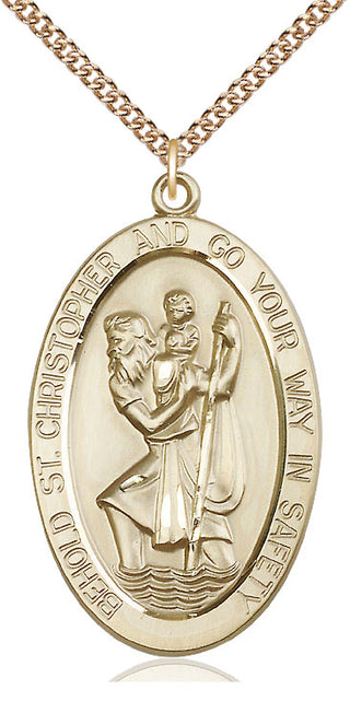 14kt Gold Saint Christopher Medal