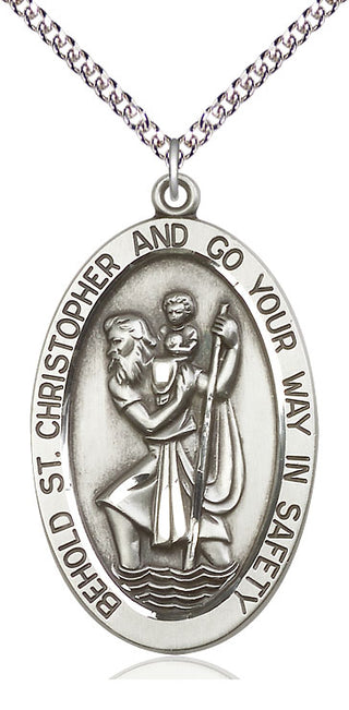 Sterling Silver Saint Christopher Medal Catholic Jewelry