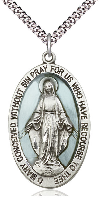 Pewter Miraculous Medal Catholic Jewelry