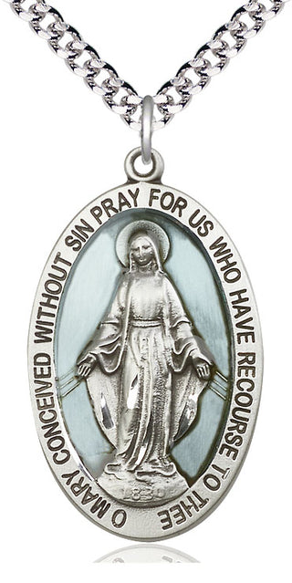 Pewter Miraculous Medal Catholic Jewelry
