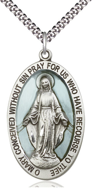 Pewter Miraculous Medal Catholic Jewelry