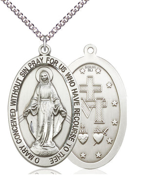 Sterling Silver Miraculous Medal Catholic Jewelry
