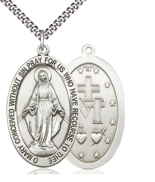 Sterling Silver Miraculous Medal Catholic Jewelry