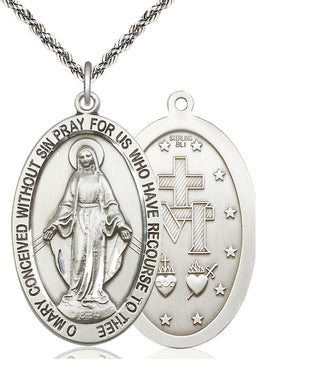 Sterling Silver Miraculous Medal Catholic Jewelry