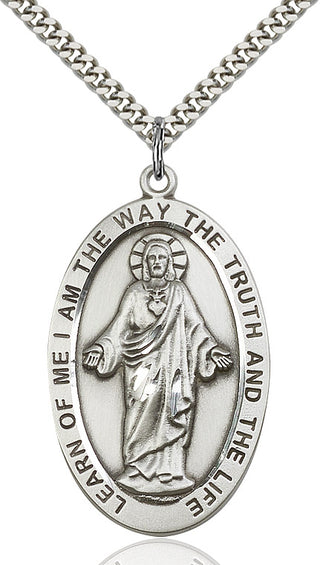 Sterling Silver Scapular Medal Catholic Jewelry