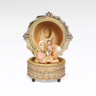 5-Inch Musical Holy Family Crown Trinket Box