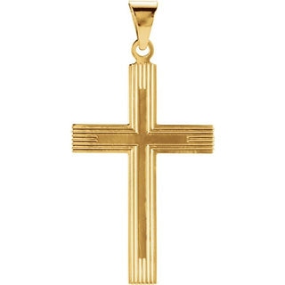 14K Yellow Cross Pendant