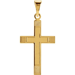 14K Yellow 18X12 mm Cross Pendant