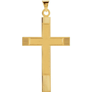 14K Yellow 31x18 mm Cross Pendant