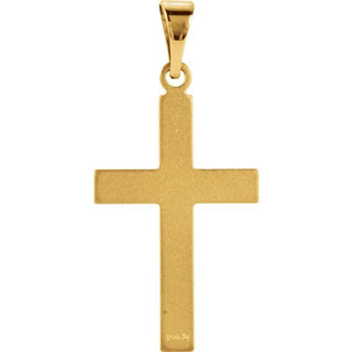 14K Yellow 18x12 mm Cross Pendant