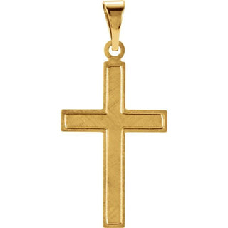 14K Yellow 18x12 mm Cross Pendant