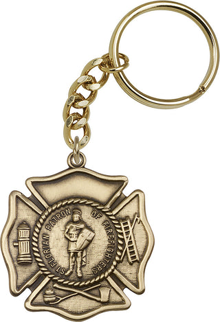 Gold Oxide Saint Florian Keychain