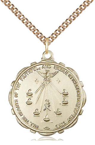 14kt Gold Seven Gifts Medal