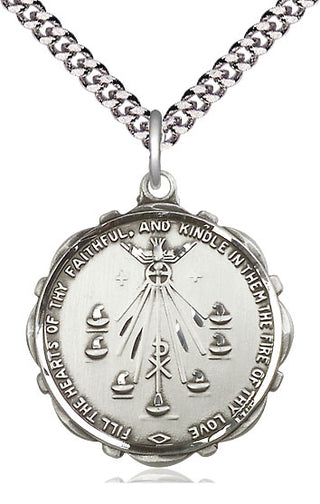 Sterling Silver Seven Gifts Medal Catholic Jewelry