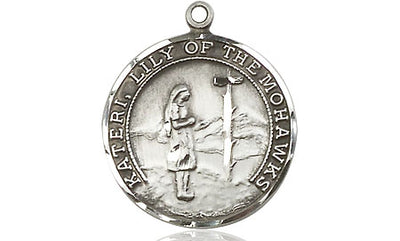 Sterling Silver Saint Kateri Medal | Medium