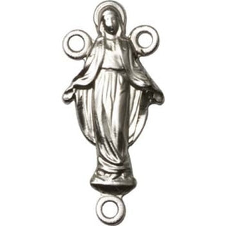 Silver Plate Miraculous Rosary Center Rosary Center