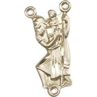 14kt Gold Filled Saint Christopher Rosary Center Rosary Center