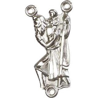 Silver Plate Saint Christopher Rosary Center Rosary Center